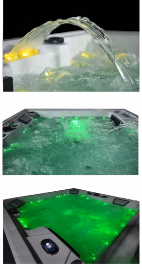 Vasca SPA per massaggi caldi all'aperto a buon prezzo con lampada arcobaleno per 5 persone