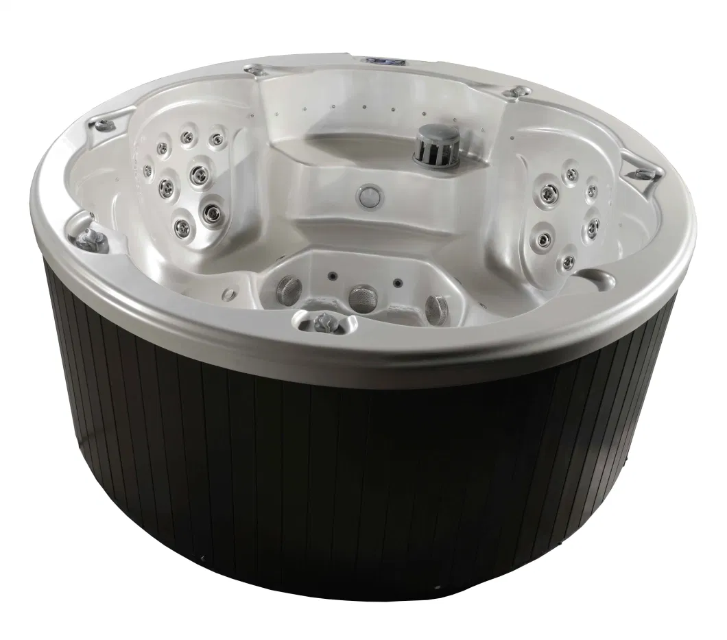 Round Water Jet Whirlpool 5 Person Hot Tub Outdoor Massage SPA Outdoor Bathtub